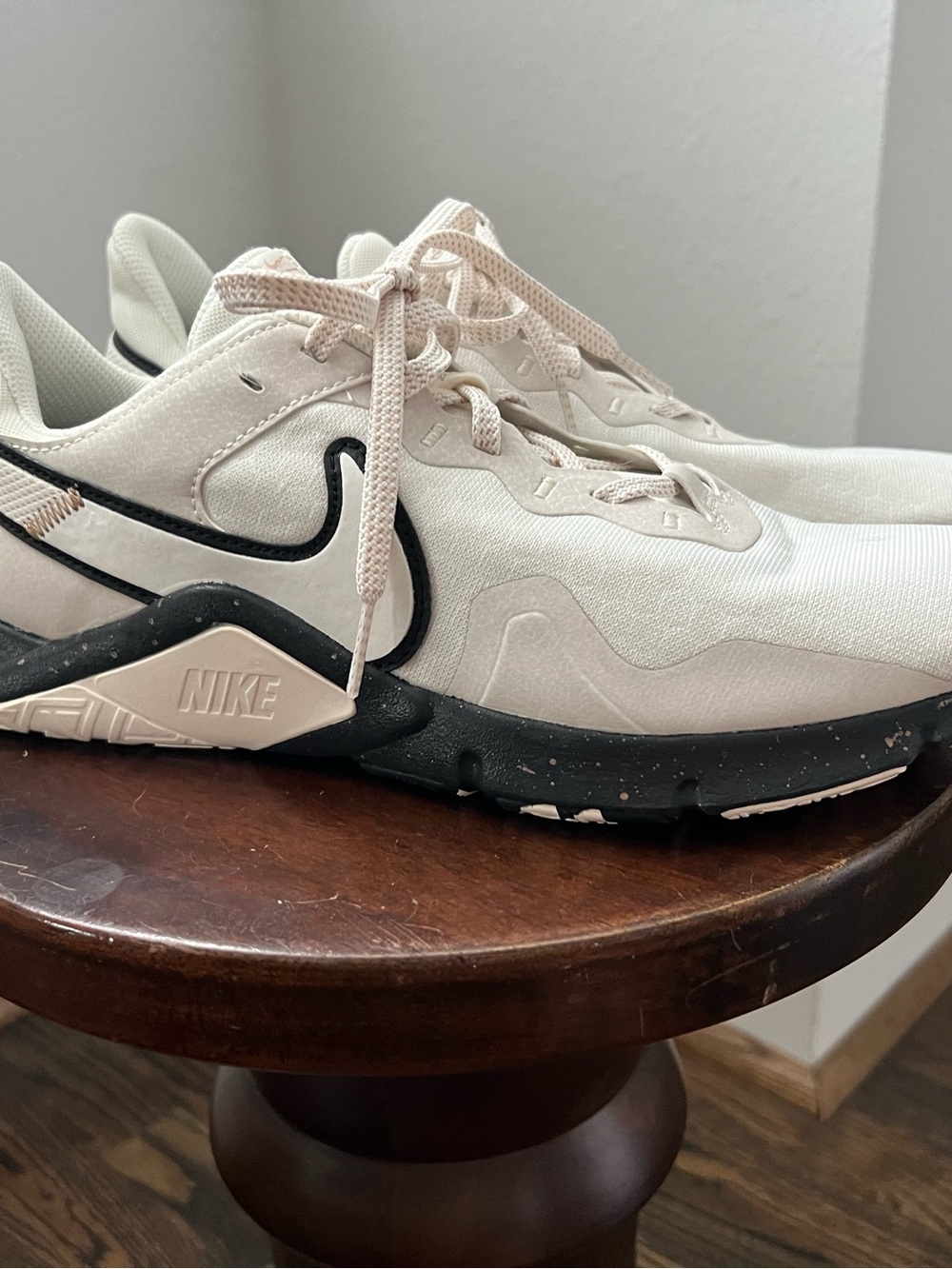 Nike Women’s Light Cream and Black Athletic Sneakers